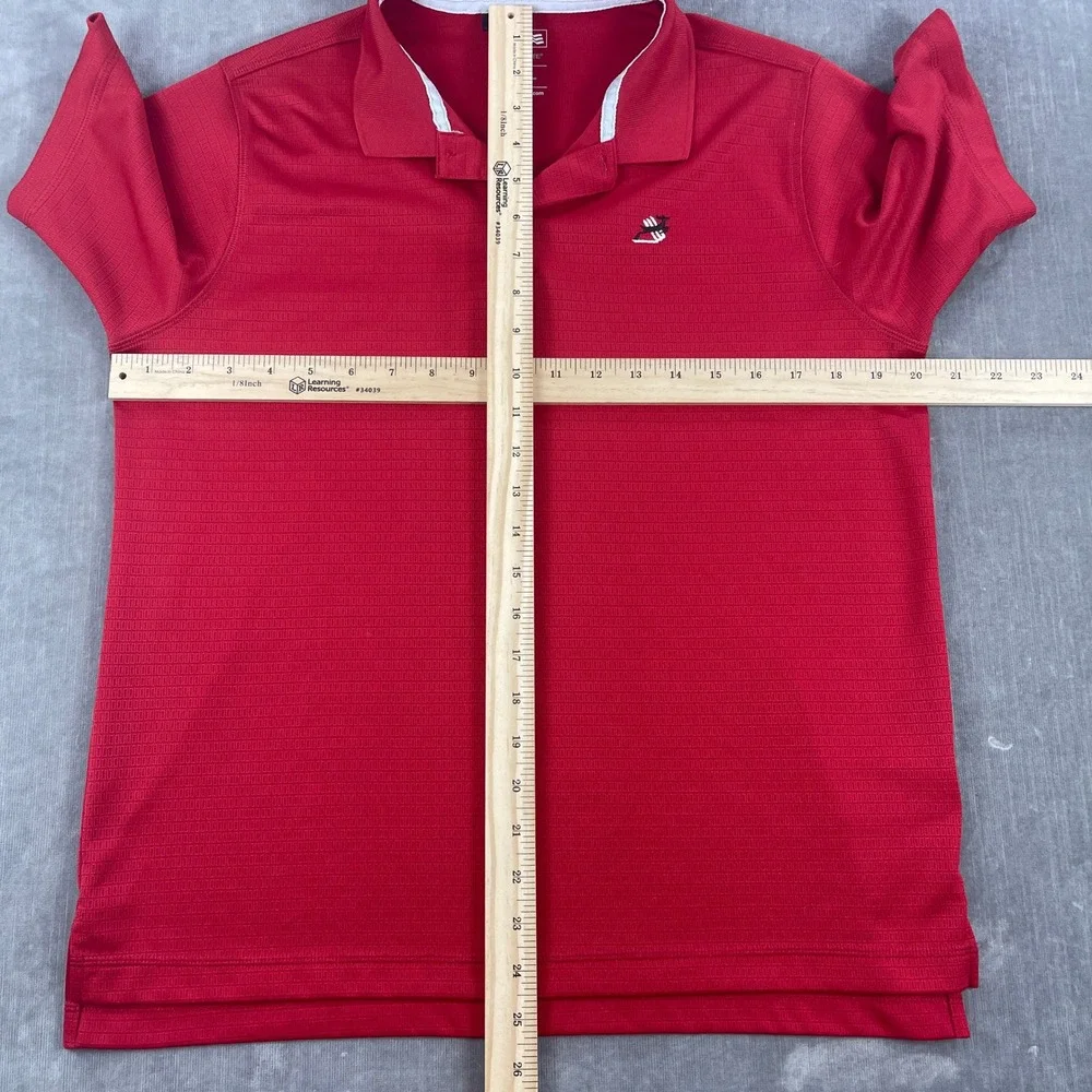 Adidas Kids XL Red Climalite Short Sleeve Textured Performance Golf Polo Shirt